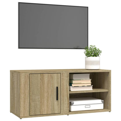 Tv-meubel 80x31,5x36 cm bewerkt hout sonoma eikenkleurig