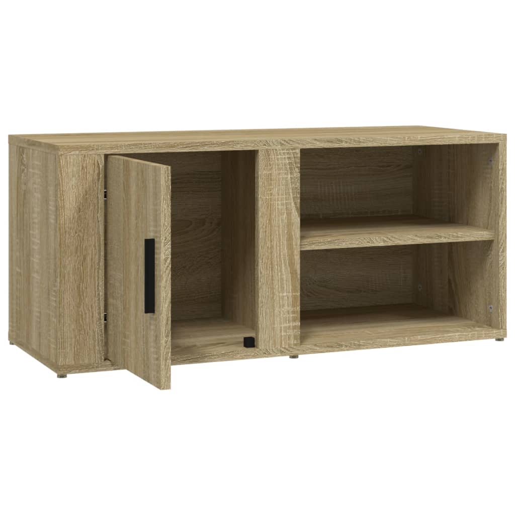 Tv-meubel 80x31,5x36 cm bewerkt hout sonoma eikenkleurig