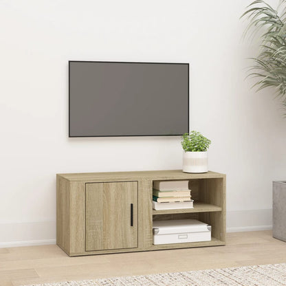 Tv-meubel 80x31,5x36 cm bewerkt hout sonoma eikenkleurig