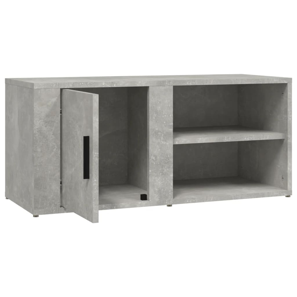 Tv-meubel 80x31,5x36 cm bewerkt hout betongrijs