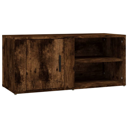 Tv-meubel 80x31,5x36 cm bewerkt hout gerookt eikenkleurig