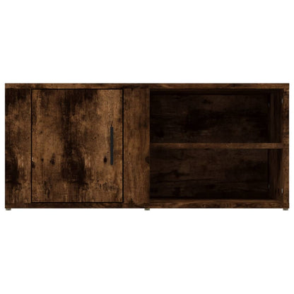 Tv-meubel 80x31,5x36 cm bewerkt hout gerookt eikenkleurig