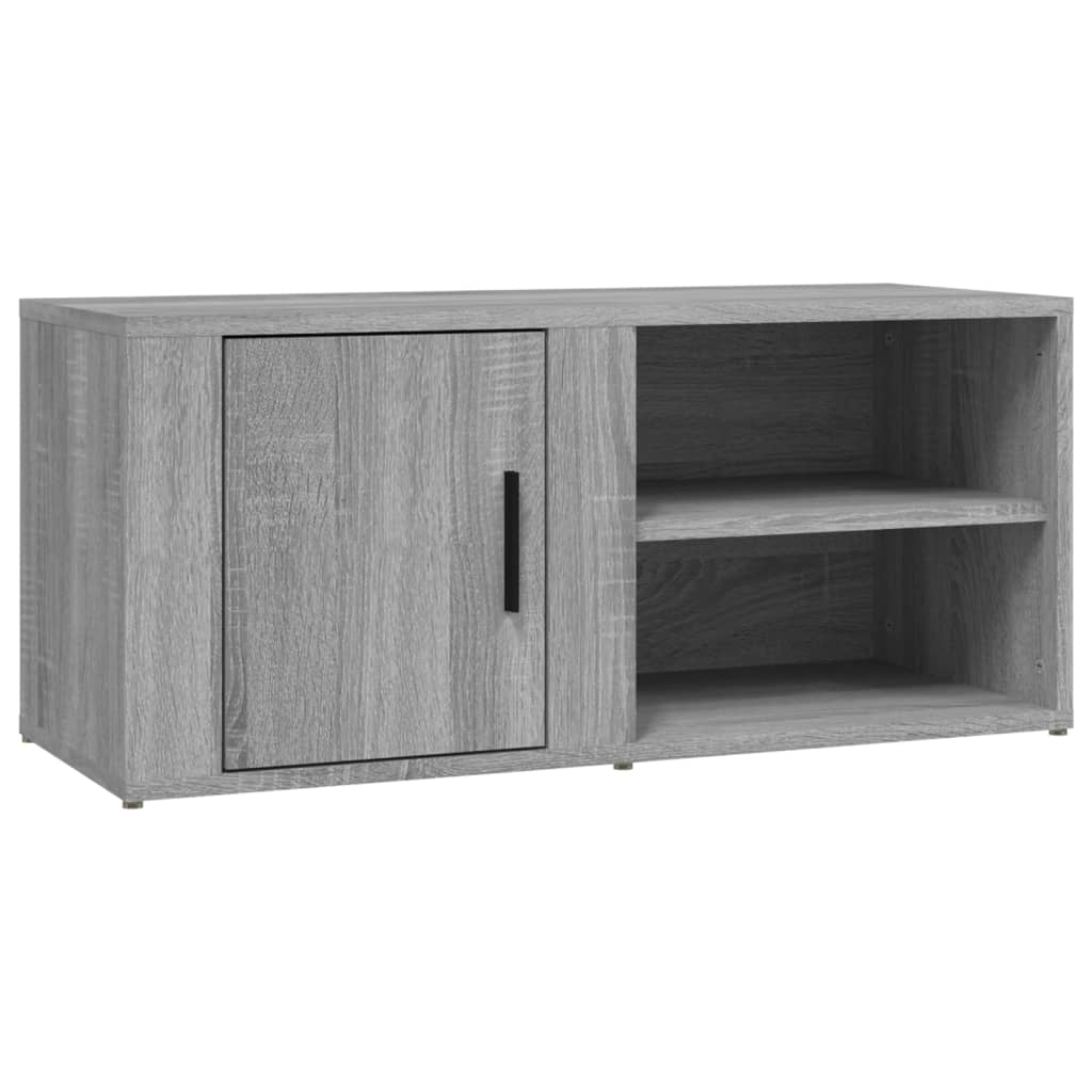 Tv-meubel 80x31,5x36 cm bewerkt hout grijs sonoma eikenkleurig