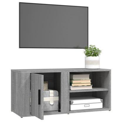 Tv-meubel 80x31,5x36 cm bewerkt hout grijs sonoma eikenkleurig