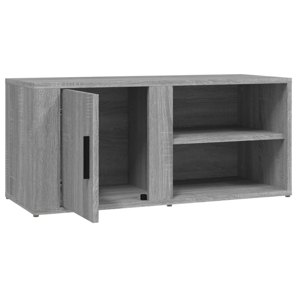 Tv-meubel 80x31,5x36 cm bewerkt hout grijs sonoma eikenkleurig