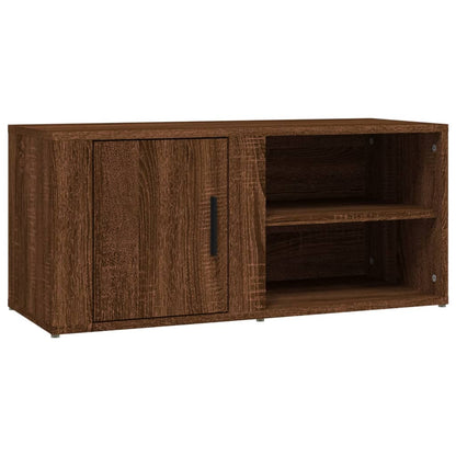 Tv-meubel 80x31,5x36 cm bewerkt hout bruin eikenkleur