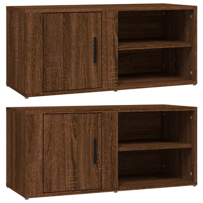 Tv-meubels 2 st 80x31,5x36 cm bewerkt hout bruin eikenkleur