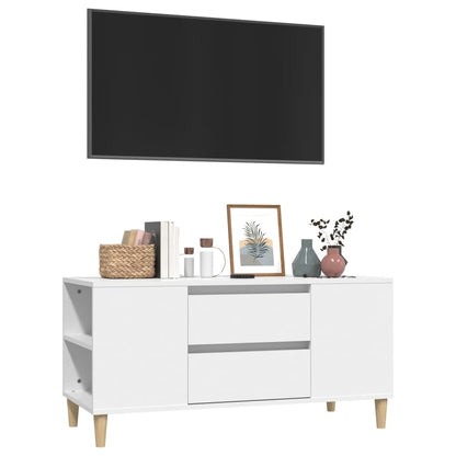 Tv-meubel 102x44,5x50 cm bewerkt hout wit