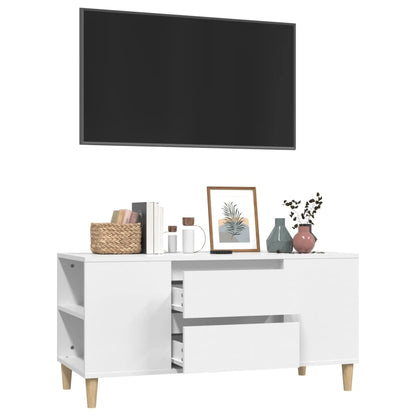 Tv-meubel 102x44,5x50 cm bewerkt hout wit