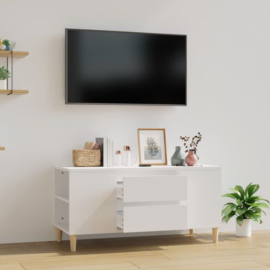 Tv-meubel 102x44,5x50 cm bewerkt hout wit