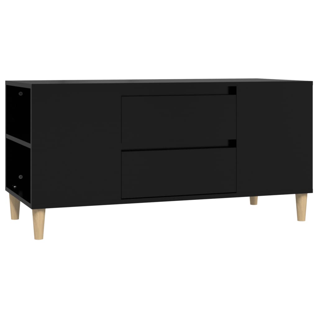 Tv-meubel 102x44,5x50 cm bewerkt hout zwart