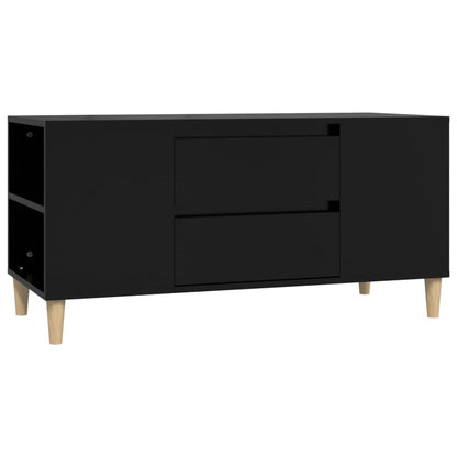 Tv-meubel 102x44,5x50 cm bewerkt hout zwart