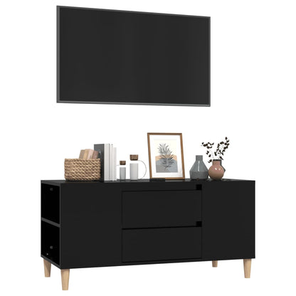 Tv-meubel 102x44,5x50 cm bewerkt hout zwart