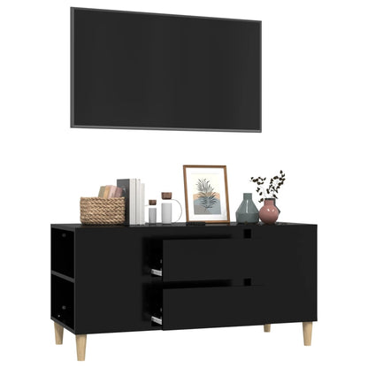 Tv-meubel 102x44,5x50 cm bewerkt hout zwart