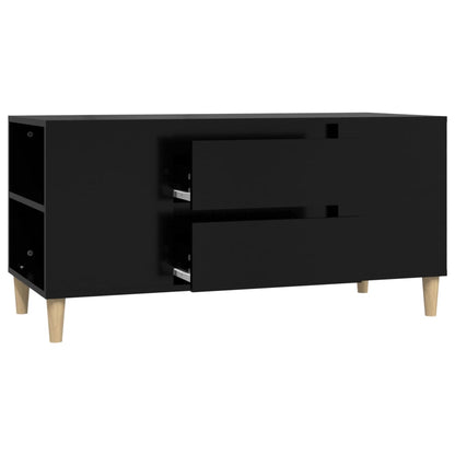 Tv-meubel 102x44,5x50 cm bewerkt hout zwart