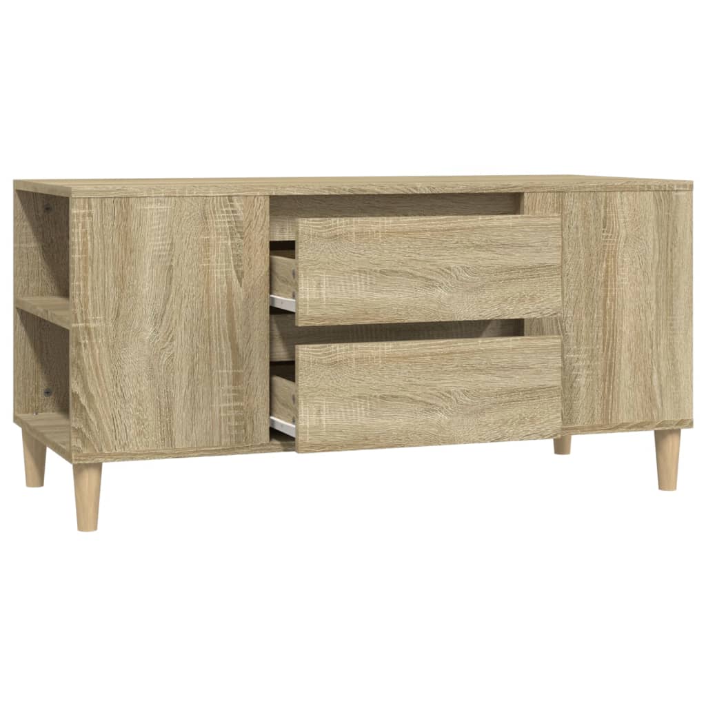 Tv-meubel 102x44,5x50 cm bewerkt hout sonoma eikenkleurig