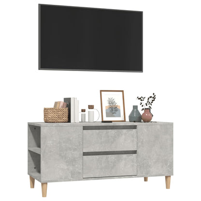 Tv-meubel 102x44,5x50 cm bewerkt hout betongrijs