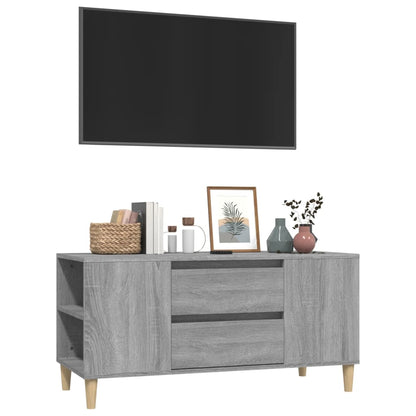 Tv-meubel 102x44,5x50 cm bewerkt hout grijs sonoma eikenkleurig