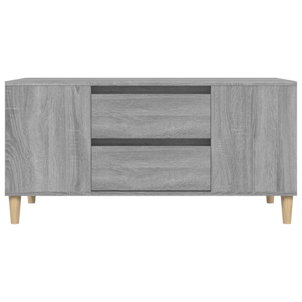 Tv-meubel 102x44,5x50 cm bewerkt hout grijs sonoma eikenkleurig