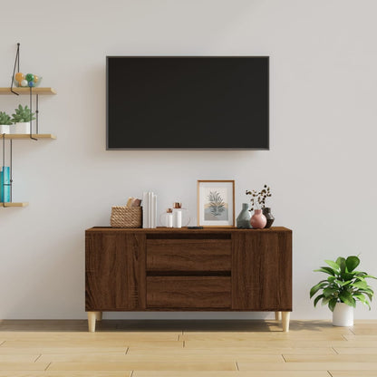 Tv-meubel 102x44,5x50 cm bewerkt hout bruin eikenkleur