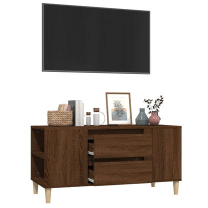 Tv-meubel 102x44,5x50 cm bewerkt hout bruin eikenkleur