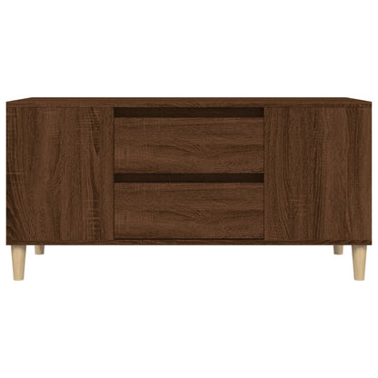 Tv-meubel 102x44,5x50 cm bewerkt hout bruin eikenkleur