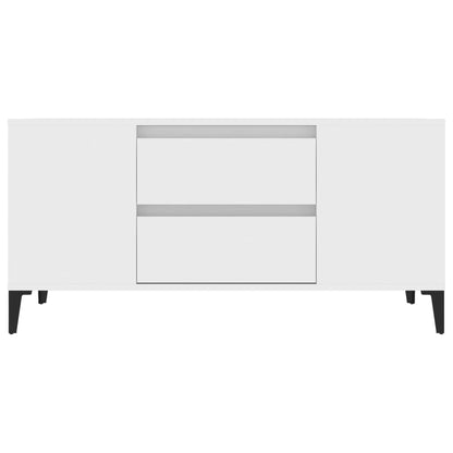 Tv-meubel 102x44,5x50 cm bewerkt hout wit