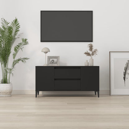 Tv-meubel 102x44,5x50 cm bewerkt hout zwart