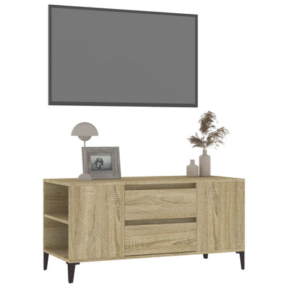 Tv-meubel 102x44,5x50 cm bewerkt hout sonoma eikenkleurig