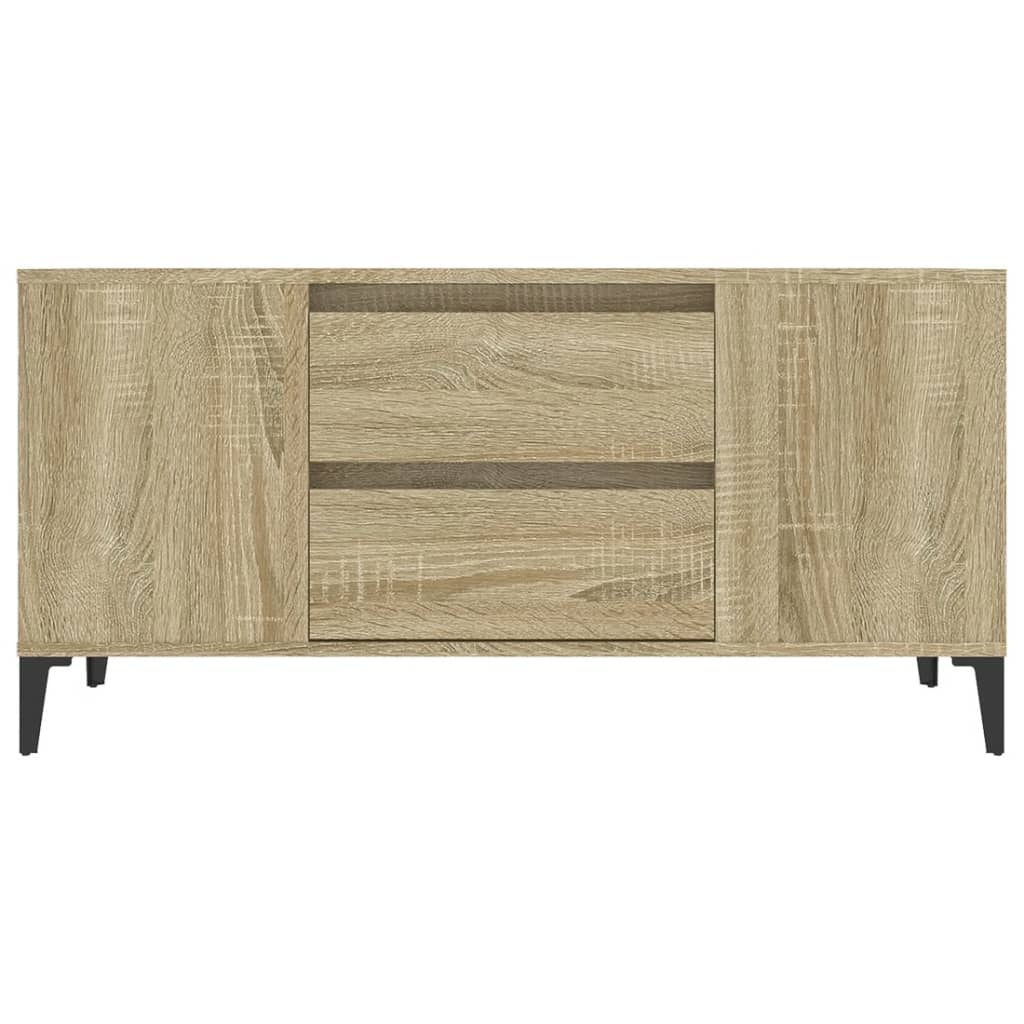 Tv-meubel 102x44,5x50 cm bewerkt hout sonoma eikenkleurig