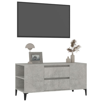 Tv-meubel 102x44,5x50 cm bewerkt hout betongrijs