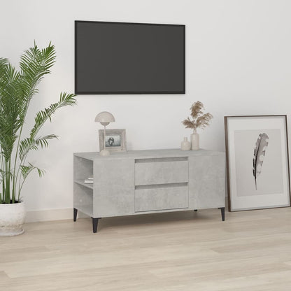 Tv-meubel 102x44,5x50 cm bewerkt hout betongrijs