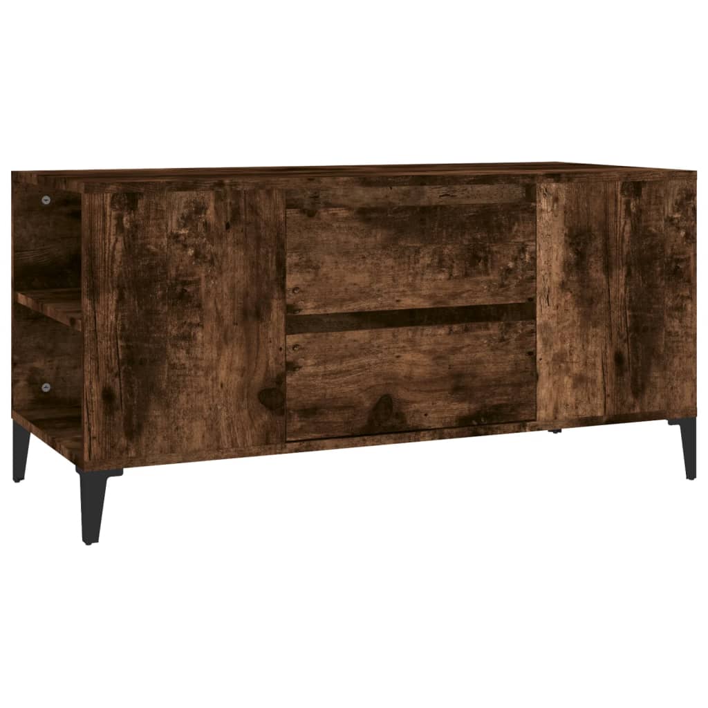 Tv-meubel 102x44,5x50 cm bewerkt hout gerookt eikenkleurig