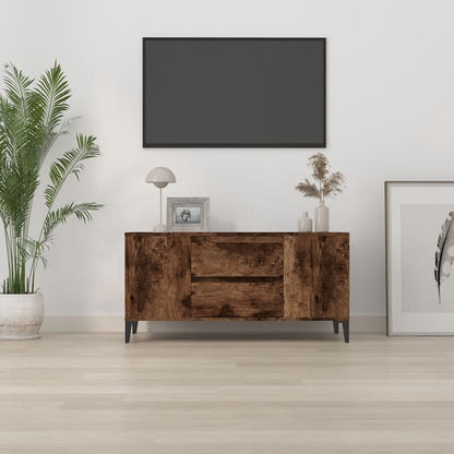 Tv-meubel 102x44,5x50 cm bewerkt hout gerookt eikenkleurig