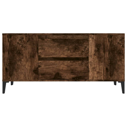 Tv-meubel 102x44,5x50 cm bewerkt hout gerookt eikenkleurig