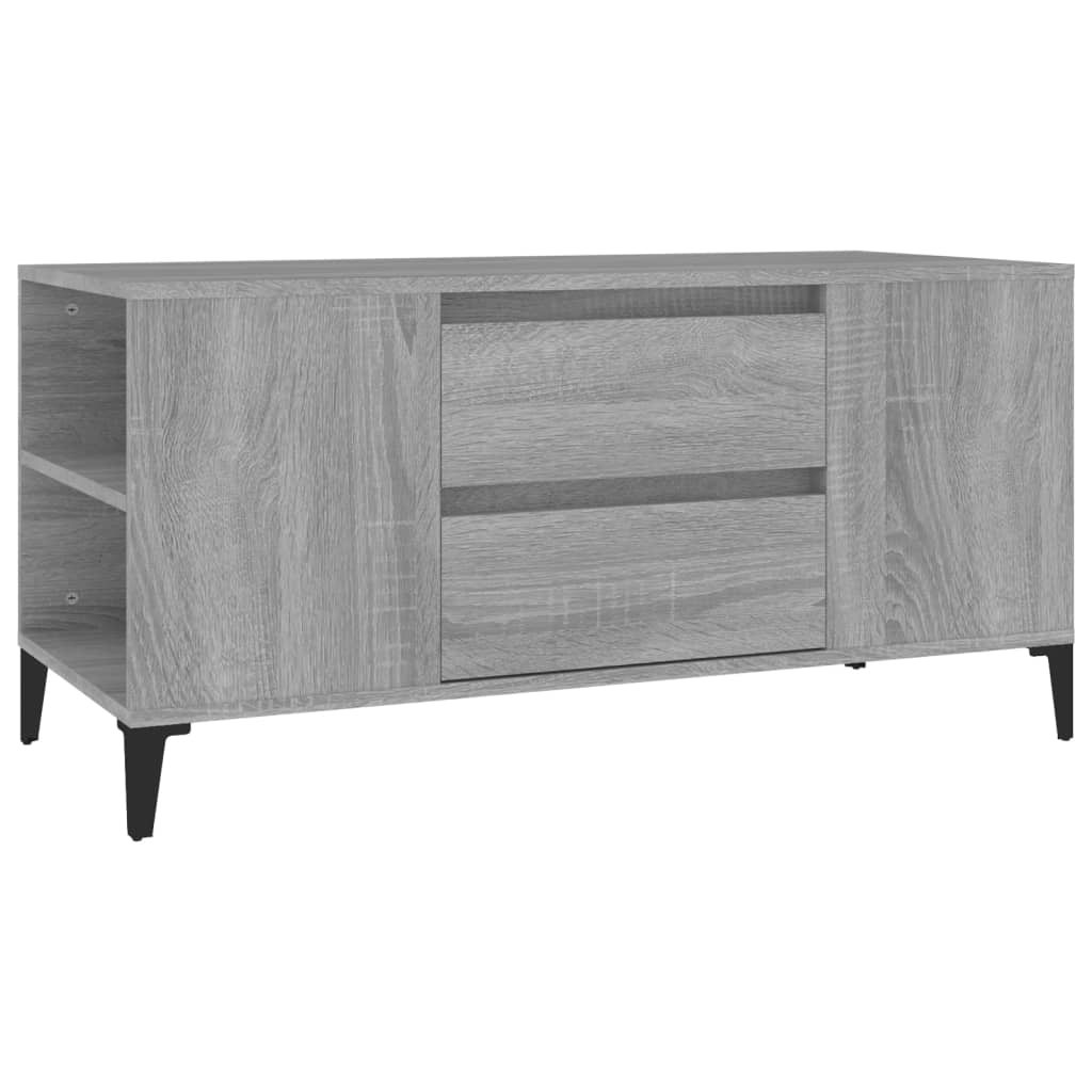 Tv-meubel 102x44,5x50 cm bewerkt hout grijs sonoma eikenkleurig