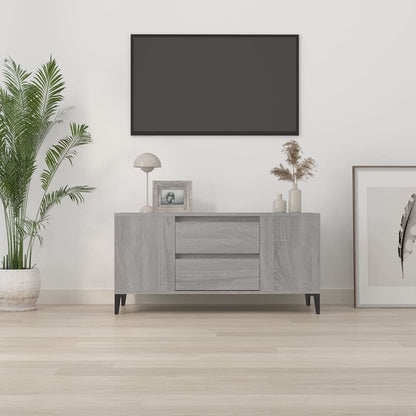 Tv-meubel 102x44,5x50 cm bewerkt hout grijs sonoma eikenkleurig