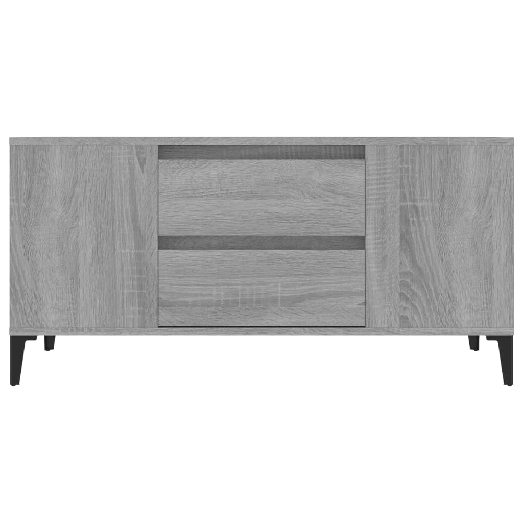 Tv-meubel 102x44,5x50 cm bewerkt hout grijs sonoma eikenkleurig