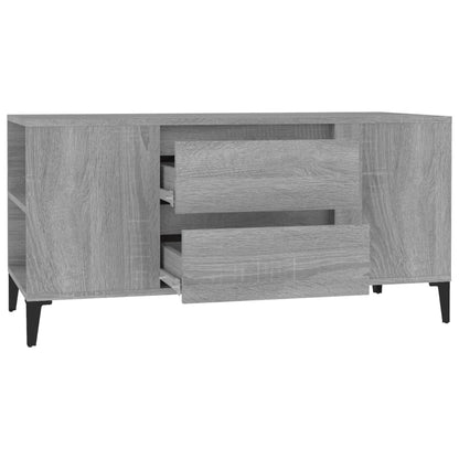 Tv-meubel 102x44,5x50 cm bewerkt hout grijs sonoma eikenkleurig