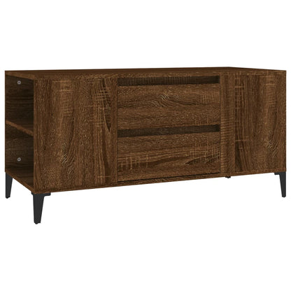 Tv-meubel 102x44,5x50 cm bewerkt hout bruin eikenkleur