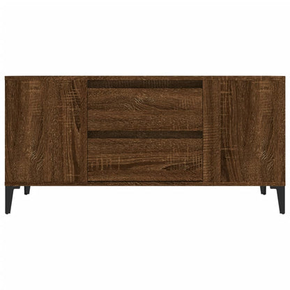 Tv-meubel 102x44,5x50 cm bewerkt hout bruin eikenkleur