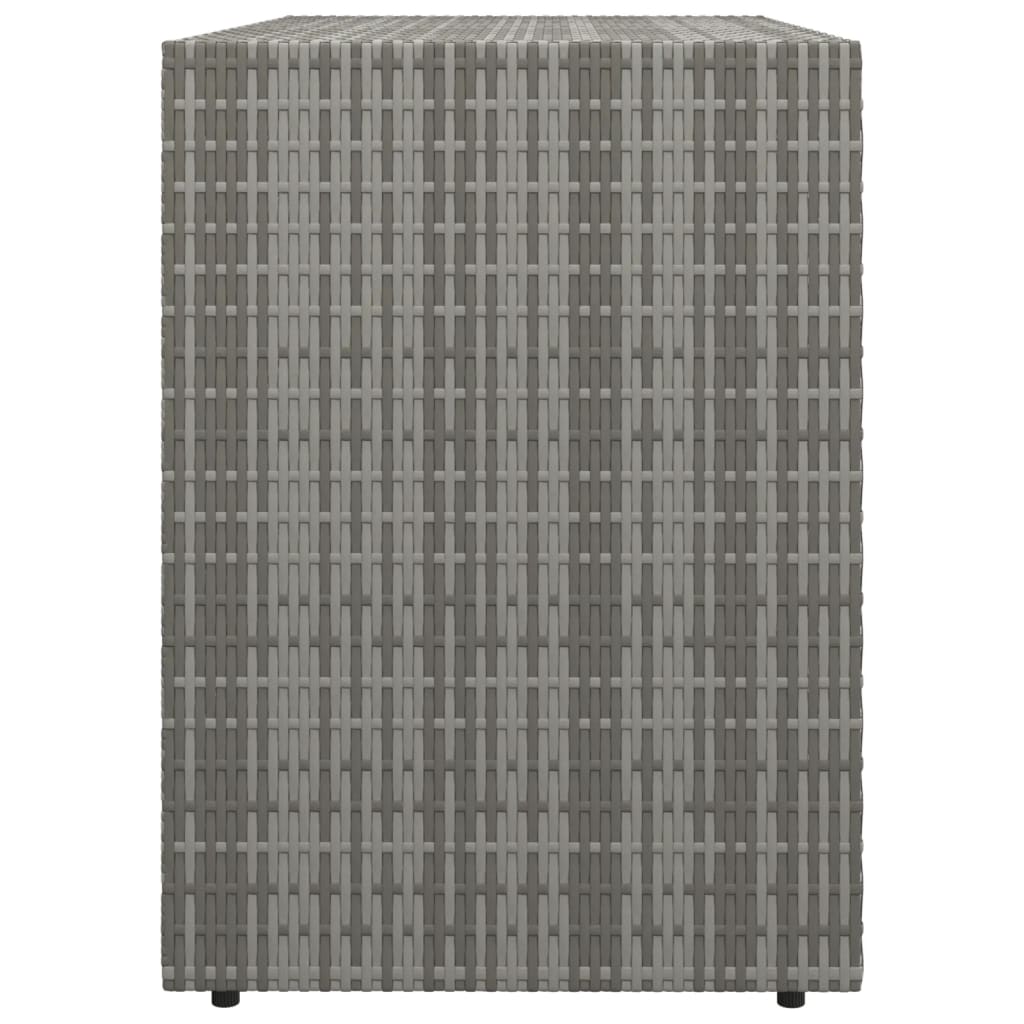 Tuinkast 100x55,5x80 cm poly rattan grijs