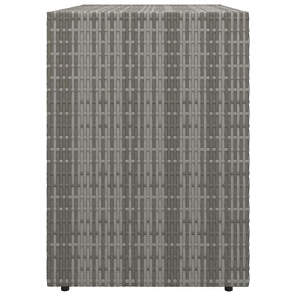 Tuinkast 100x55,5x80 cm poly rattan grijs