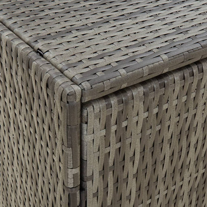 Tuinkast 100x55,5x80 cm poly rattan grijs