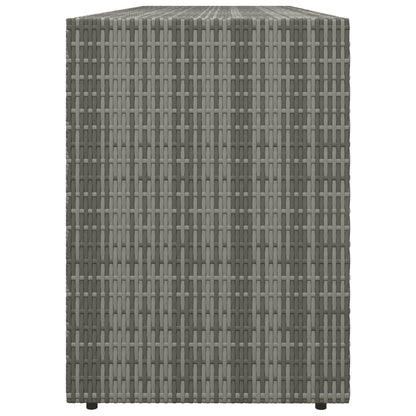 Tuinkast 198x55,5x80 cm poly rattan grijs