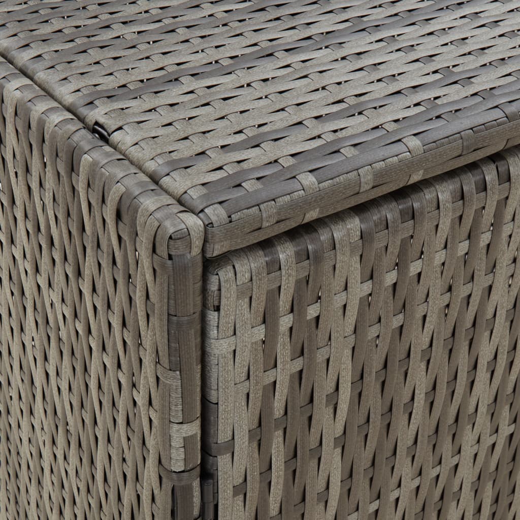 Tuinkast 59x40x180 cm poly rattan grijs