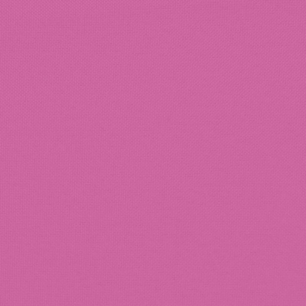 Tuinstoelkussens 6 st 40x40x3 cm stof roze