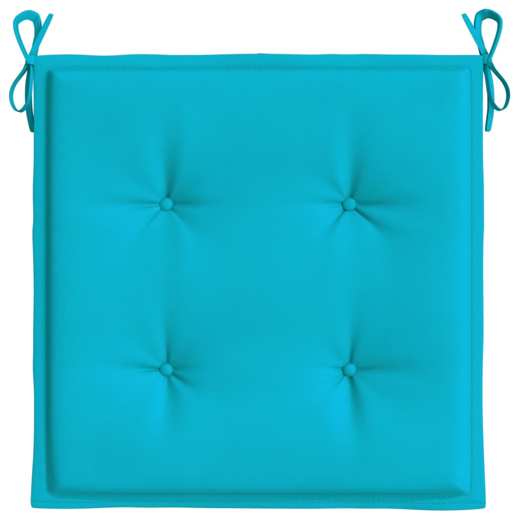 Tuinstoelkussens 6 st 40x40x3 cm stof turquoise