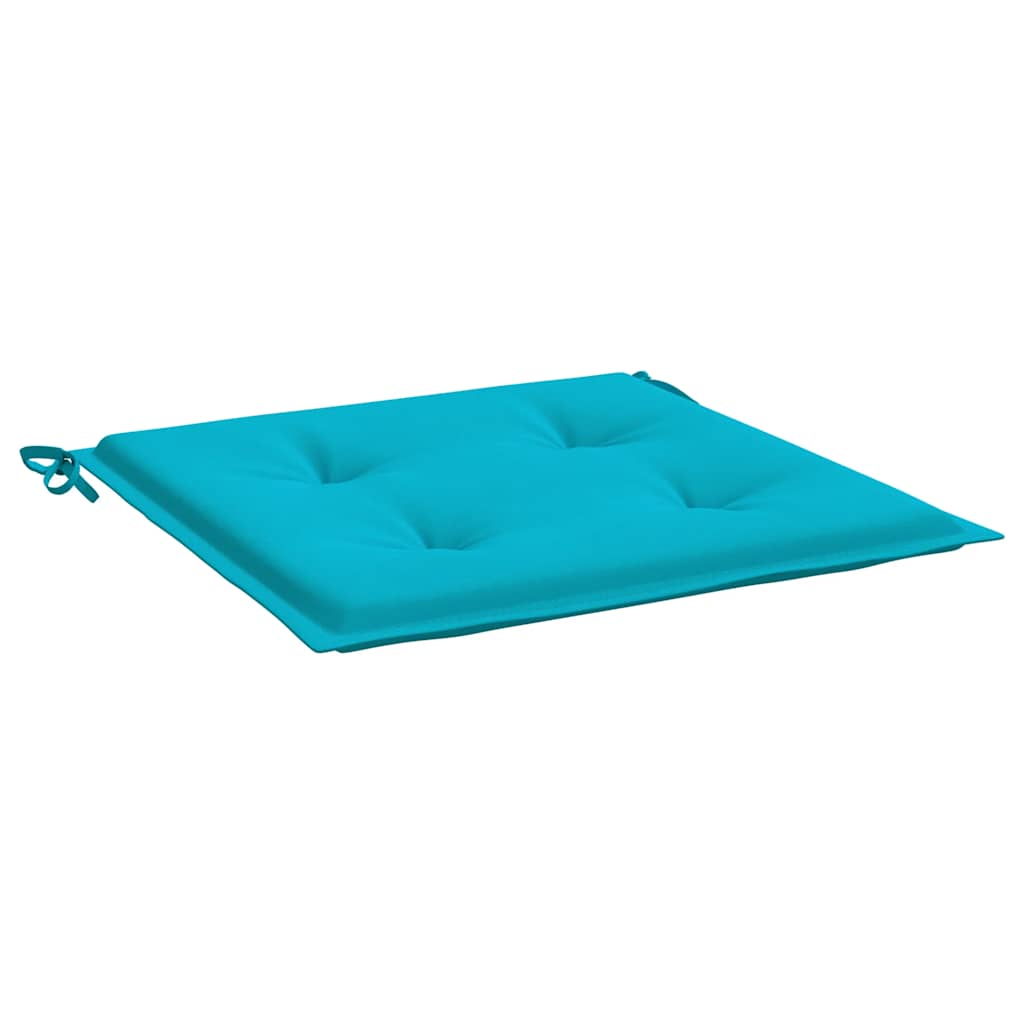 Tuinstoelkussens 4 st 50x50x3 cm stof turquoise