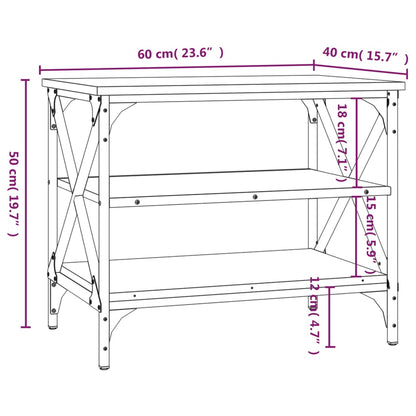 Tv-meubel 60x40x50 cm bewerkt hout gerookt eikenkleurig